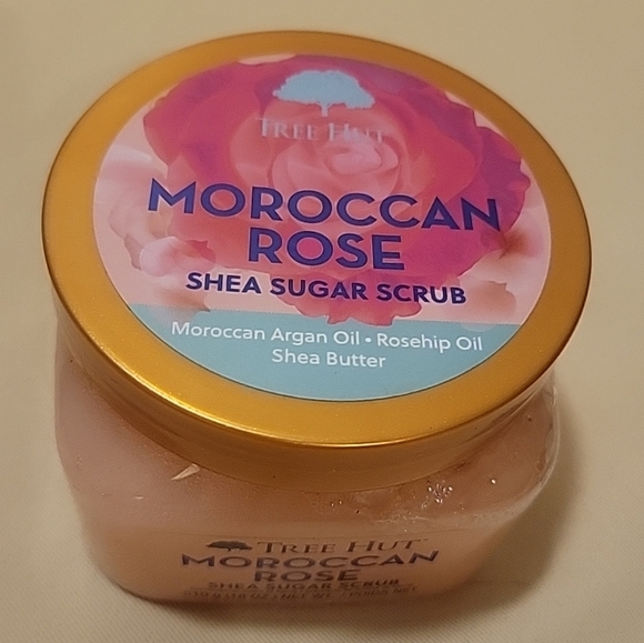 NEW TREE HUT Moroccan Rose Shea Sugar Scrub - 18 OZ. SO GOOD! - Picture 2 of 2